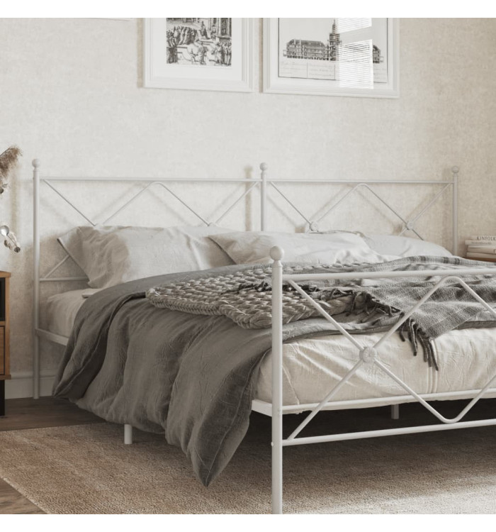 Tête de lit métal blanc 200 cm | Mobilier & Déco