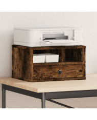 Support d'imprimante chêne fumé 40x32x22,5 cm bois d'ingénierie | Mobilier & Déco