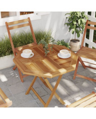 Dessus de table 70x70x2,5 cm octogonal bois de teck massif | Mobilier & Déco