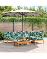Salon palette de jardin avec coussins 4pcs bois d'acacia massif | Mobilier & Déco