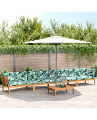 Salon palette de jardin avec coussins 5pcs bois d'acacia massif | Mobilier & Déco