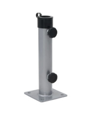 Base de parasol pour mât Ø38/48 mm argenté acier | Mobilier & Déco