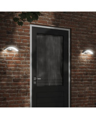 Appliques murales LED d'extérieur avec capteurs 2 pcs noir | Mobilier & Déco