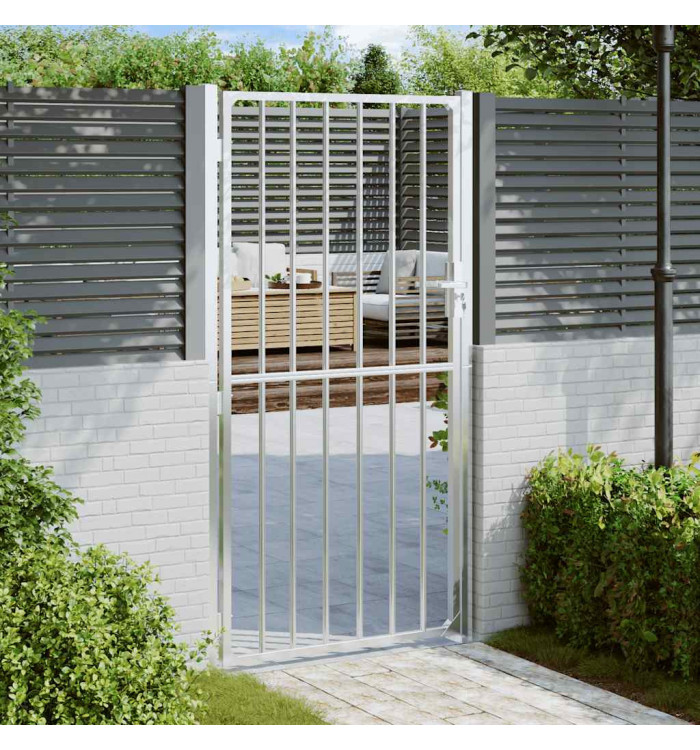 Portail de jardin 100x180 cm acier inoxydable | Mobilier & Déco