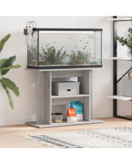Support pour aquarium sonoma gris 80x35x60 cm bois d'ingénierie | Mobilier & Déco