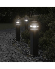 Lampadaires d'extérieur 3 pcs noir 50 cm aluminium | Mobilier & Déco
