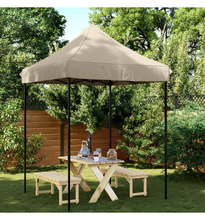 Tente de réception pliable escamotable taupe 200x200x306 cm | Mobilier & Déco