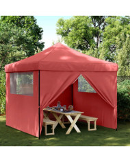 Tente de réception pliable escamotable avec 4 parois latérales | Mobilier & Déco