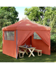 Tente de réception pliable escamotable avec 4 parois latérales | Mobilier & Déco