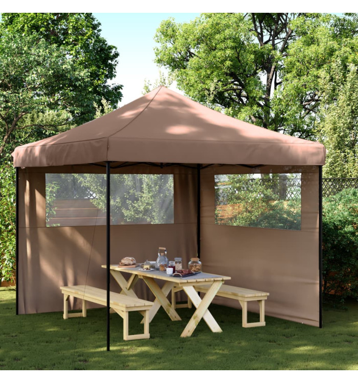 Tente de réception pliable escamotable avec 2 parois latérales | Mobilier & Déco