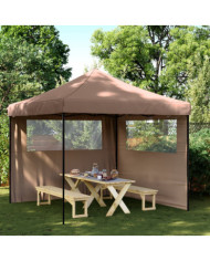 Tente de réception pliable escamotable avec 2 parois latérales | Mobilier & Déco