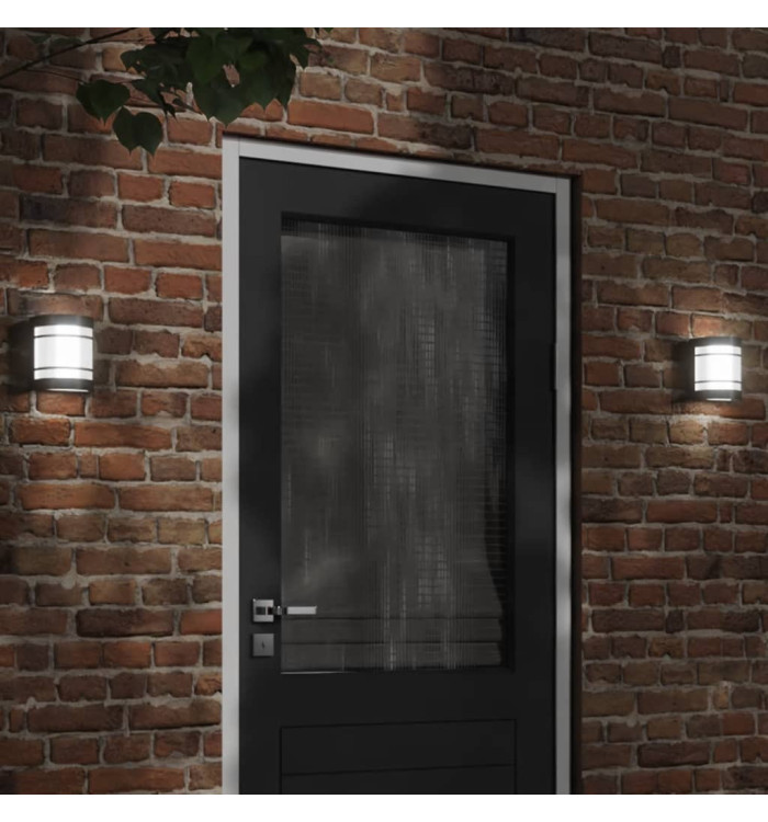 Applique murale d'extérieur noir acier inoxydable | Mobilier & Déco