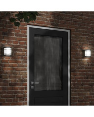 Applique murale d'extérieur noir acier inoxydable | Mobilier & Déco