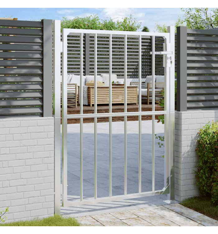 Portail de jardin 100x125 cm acier inoxydable | Mobilier & Déco