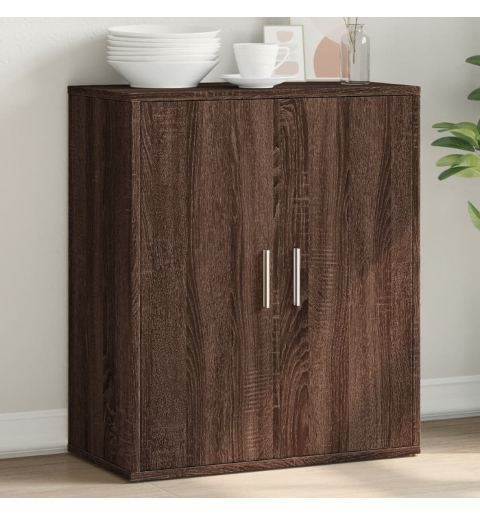 Buffet chêne marron 60x31x70 cm bois d'ingénierie | Mobilier & Déco