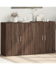 Buffets 2 pcs chêne marron 60x31x70 cm bois d'ingénierie | Mobilier & Déco