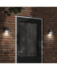 Applique murale d'extérieur noir acier inoxydable | Mobilier & Déco