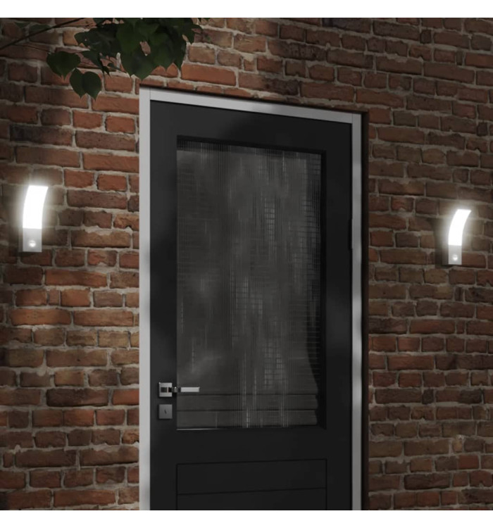 Applique murale LED d'extérieur avec capteurs blanc | Mobilier & Déco