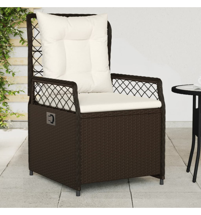 Chaises inclinables de jardin lot de 2 marron résine tressée | Mobilier & Déco