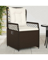 Chaises inclinables de jardin lot de 2 marron résine tressée | Mobilier & Déco