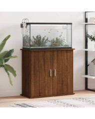 Support pour aquarium chêne marron 81x36x73cm bois d'ingénierie | Mobilier & Déco
