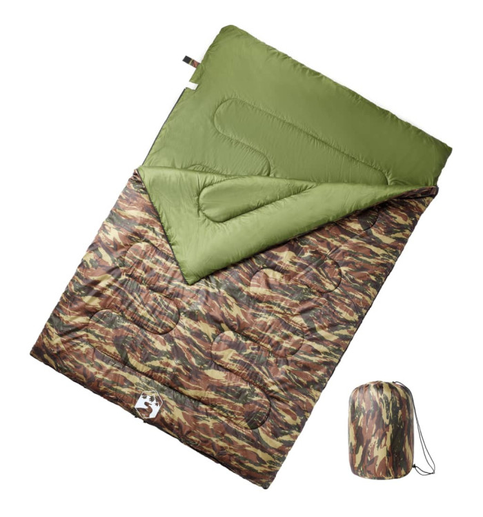 Sac de couchage double et oreillers adultes camping 3-4 saisons | Mobilier & Déco