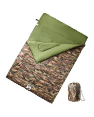 Sac de couchage double et oreillers adultes camping 3-4 saisons | Mobilier & Déco