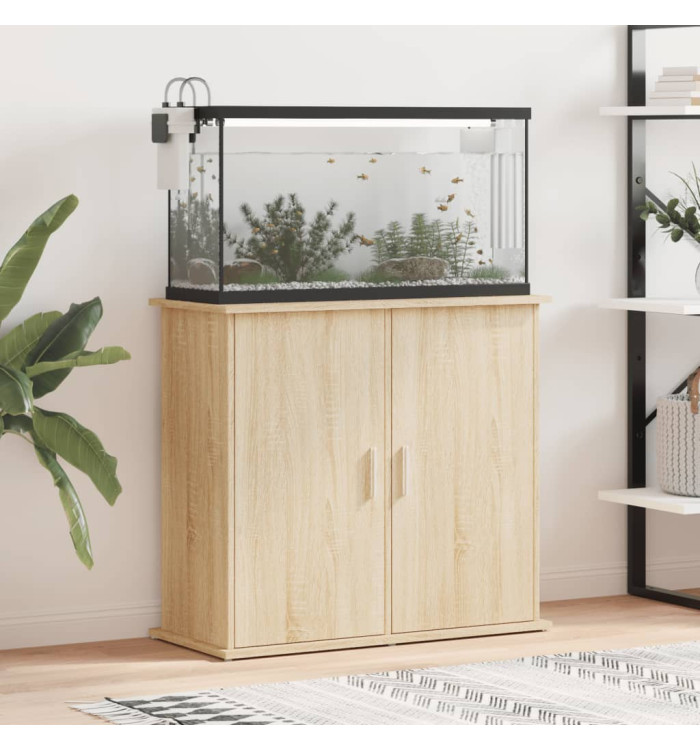 Support pour aquarium chêne sonoma 81x36x73cm bois d'ingénierie | Mobilier & Déco
