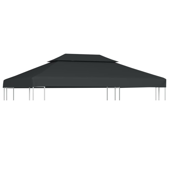 Toile de belvédère 2 niveaux 310 g/m² 4x3 m Anthracite | Mobilier & Déco