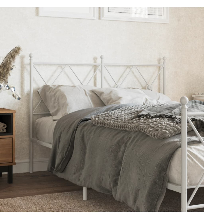 Tête de lit métal blanc 120 cm | Mobilier & Déco
