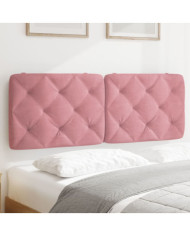 Coussin de tête de lit rose 120 cm velours | Mobilier & Déco