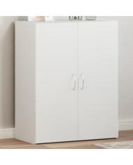 Armoire de classement blanc 60x32x77,5 cm bois d'ingénierie | Mobilier & Déco
