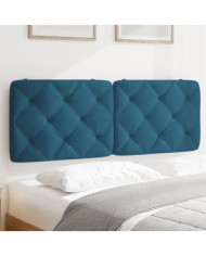 Coussin de tête de lit bleu 140 cm velours | Mobilier & Déco