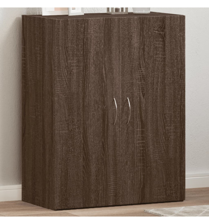 Armoire de classement chêne marron bois d'ingénierie | Mobilier & Déco