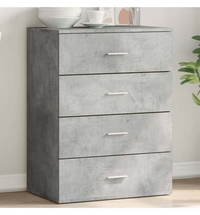 Buffet gris béton 60x39x80 cm bois d'ingénierie | Mobilier & Déco