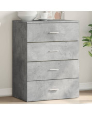 Buffet gris béton 60x39x80 cm bois d'ingénierie | Mobilier & Déco