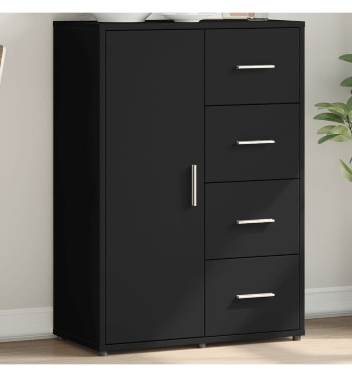 Buffet noir 60x31x84 cm bois d'ingénierie | Mobilier & Déco