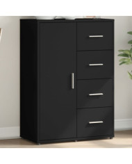 Buffet noir 60x31x84 cm bois d'ingénierie | Mobilier & Déco