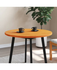 Dessus de table rond cire marron Ø80x2,5 cm bois de pin massif | Mobilier & Déco