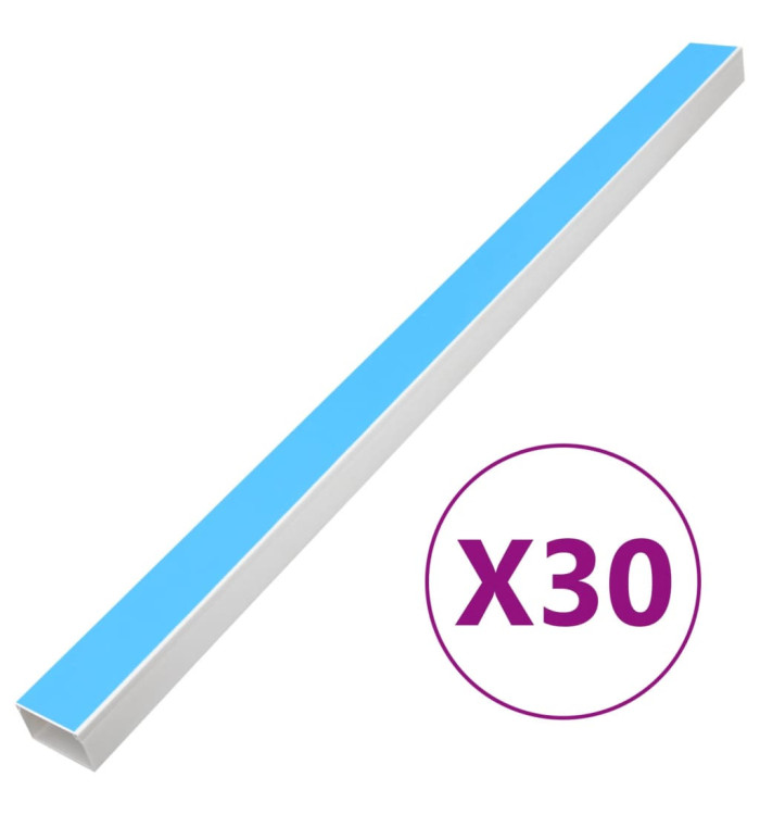 Goulotte de câble auto-adhésive 50x25 mm 30 m PVC | Mobilier & Déco