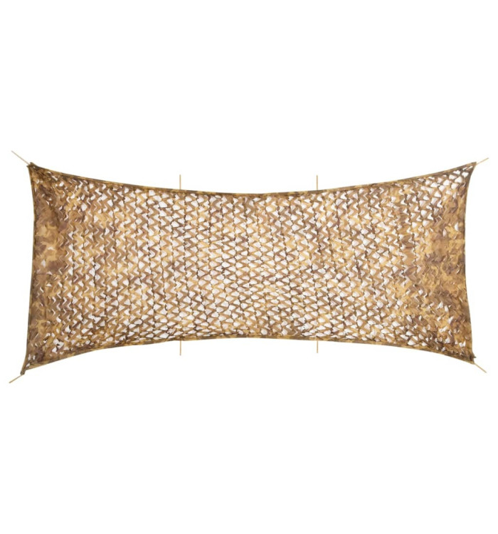 Filet de camouflage avec sac de rangement 627x290 cm sable | Mobilier & Déco