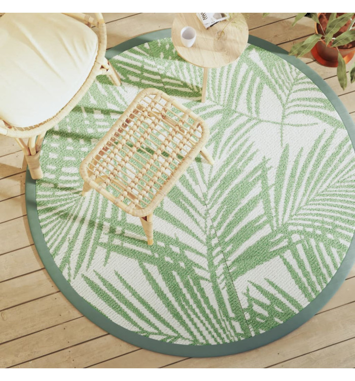 Tapis d'extérieur ARAKIL vert Ø160 cm PP | Mobilier & Déco