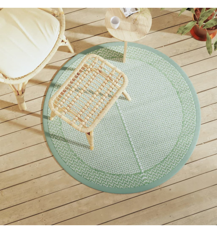 Tapis d'extérieur ARAKIL vert Ø120 cm PP | Mobilier & Déco