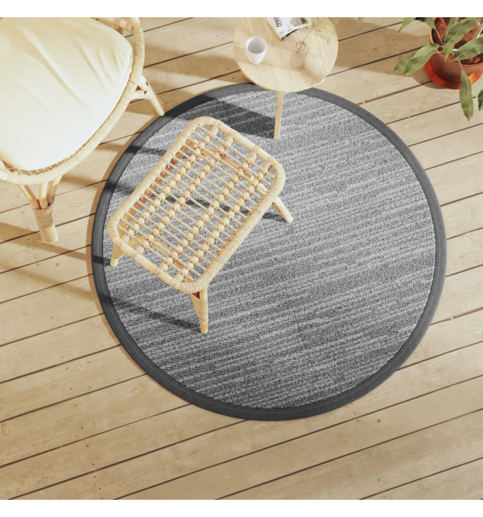 Tapis d'extérieur ARAKIL gris Ø120 cm PP | Mobilier & Déco