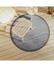 Tapis d'extérieur ARAKIL gris Ø120 cm PP | Mobilier & Déco