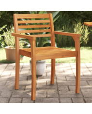 Chaises de jardin lot de 2 59x55x85 cm bois massif d'acacia | Mobilier & Déco