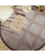 Tapis d'extérieur ARAKIL marron Ø200 cm PP | Mobilier & Déco