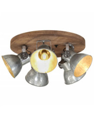 Plafonnier 25 W argent vintage 50x50x25 cm E27 | Mobilier & Déco
