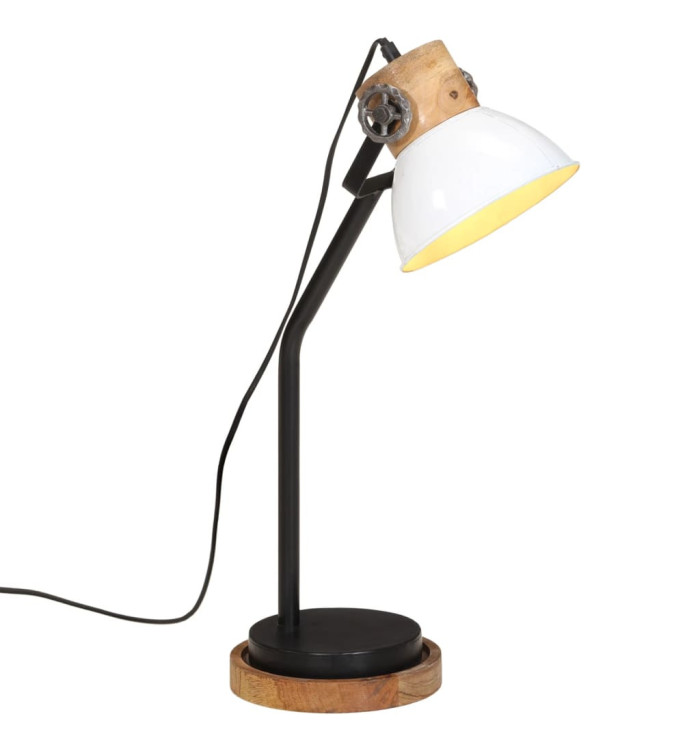 Lampe de bureau 25 W blanc 18x18x60 cm E27 | Mobilier & Déco