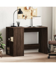 Bureau chêne marron 102x50x75 cm bois d'ingénierie | Mobilier & Déco